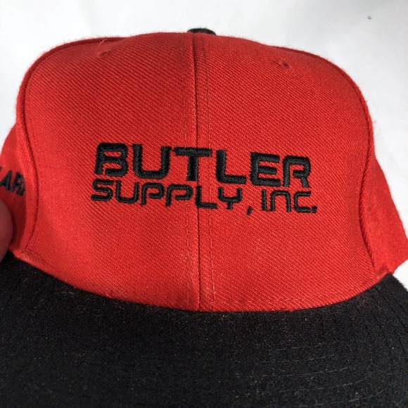BUTLER SUPPLY INC KILLARK NISSIN CAP HAT SNAPBACK RED BLACK ONE SIZE FITS MOST - Picture 6 of 16
